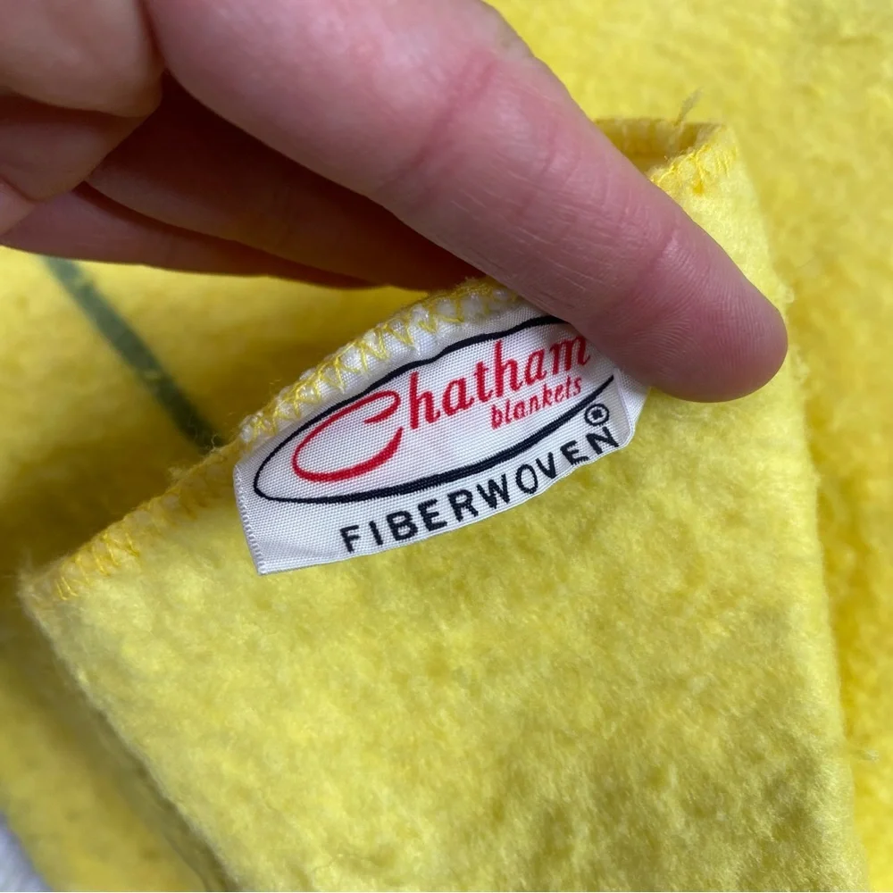 Vintage Chatham Yellow Floral Fiberwoven Blankets
